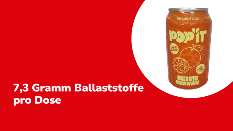 7,3 Gramm Ballaststoffe in einer Dose Pop'it
