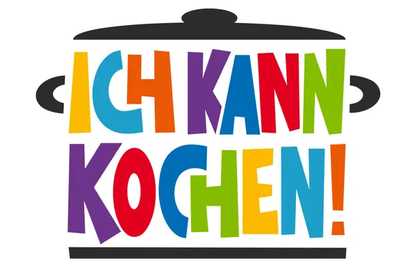 Topf mit Schriftzug Ich kann kochen
