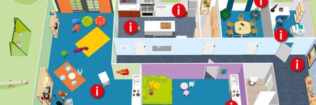 grafischer Grundriss einer Kita