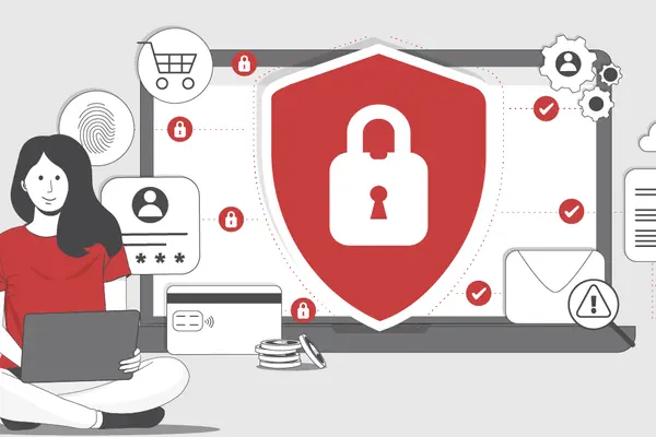 Grafische Darstellung der Möglichkeiten sich vor Cybercrime zu schützen