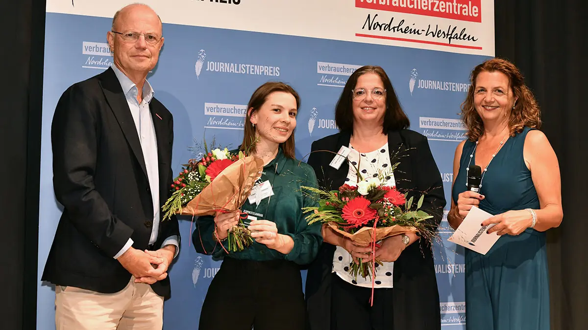 Gewinner auf der Bühne
