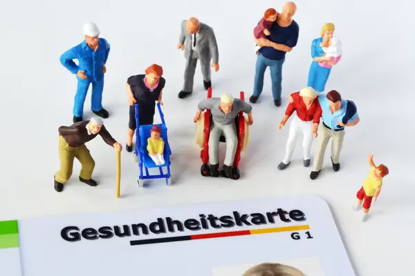 Verschiedene Generationen und eine Gesundheitskarte