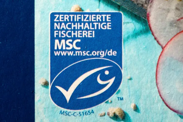 MSC-Siegel auf einer Fischverpackung