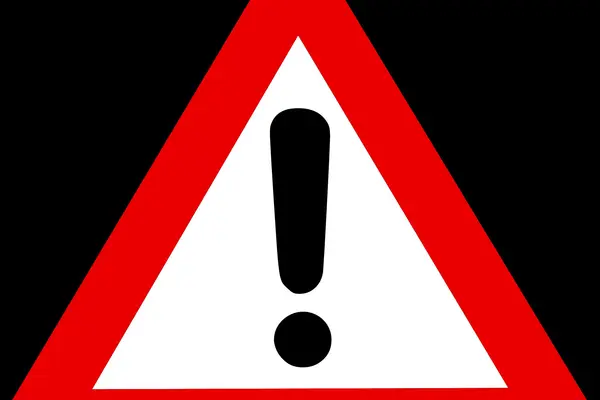 Warnschild mit Ausrufezeichen