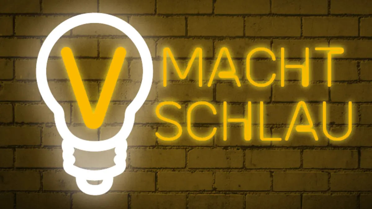 Logo zum Podcast v macht schlau
