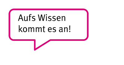 Logo "Aufs Wissen kommt es an"