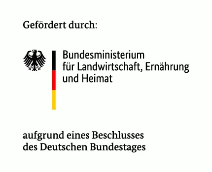 Gefördert durch: Bundesministerium für Landwirtschaft, Ernährung und Heimat aufgrund eines Beschlusses des Deutschen Bundestages