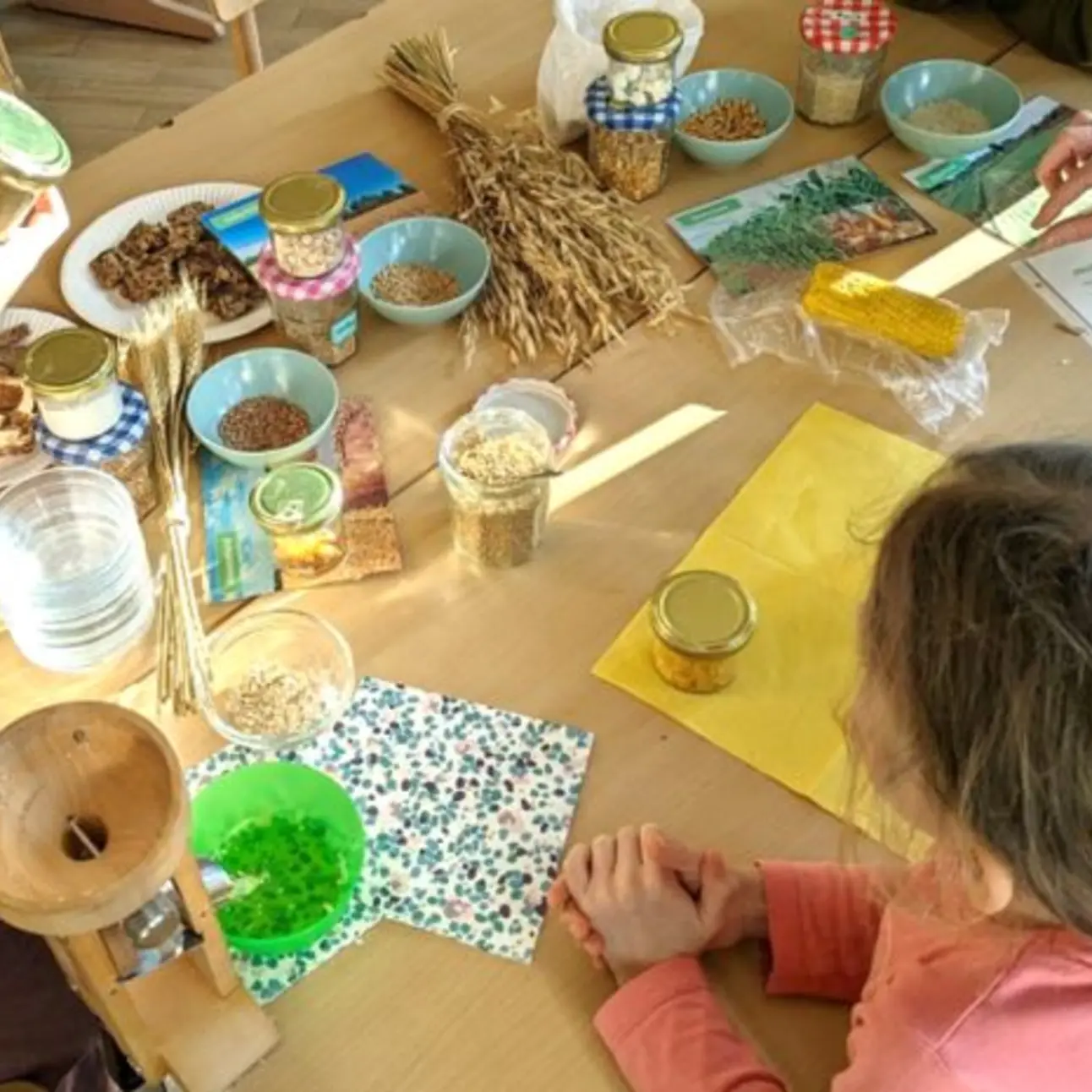 Ernährungsbildung mit Kindern, Haferflocken.