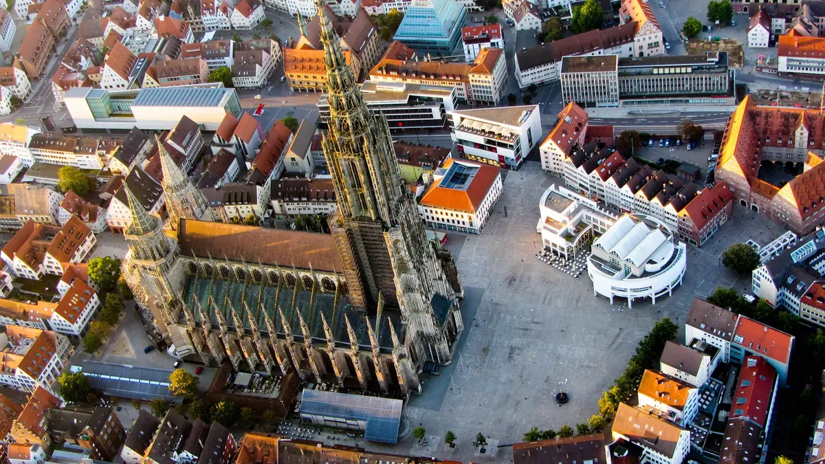 Ulm Stadtansicht von oben