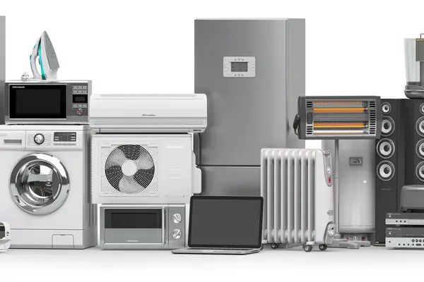 Defekte Elektrogeräte warten auf Ihre Reparatur.