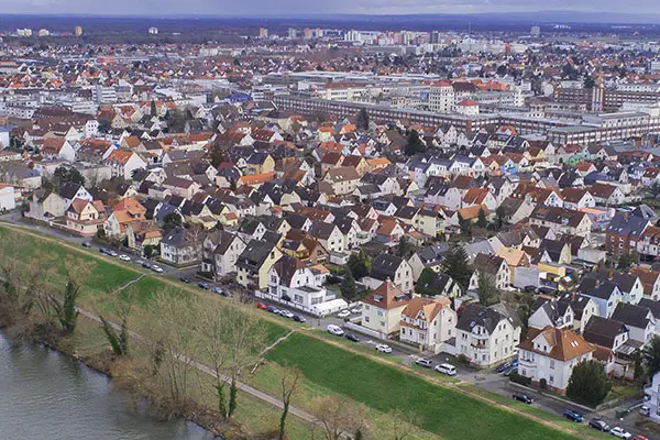 Luftbild von Rüsselsheim am Main