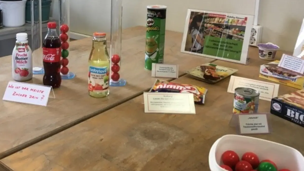 Mustertisch Lebensmittel