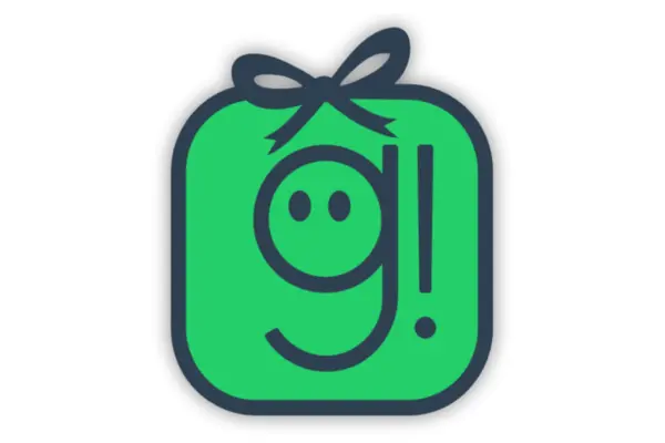 Illustration eines Geschenks mit dem Buchstaben "g" als Logo der App "givit!"