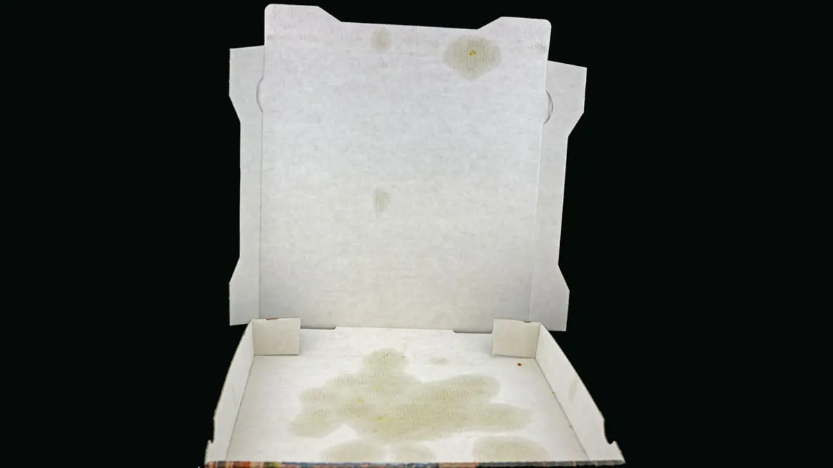 Leerer Pizzakarton