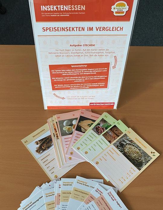 Material Speiseinsekten-Vergleich.