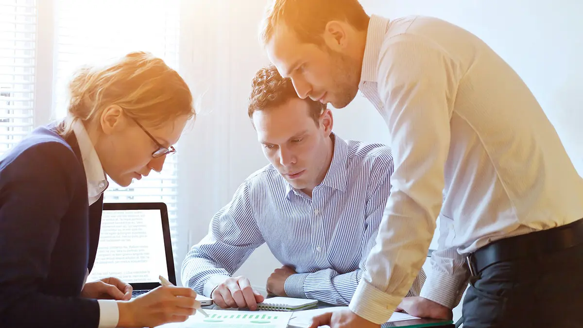 Wissenschaftler Gruppenarbeit