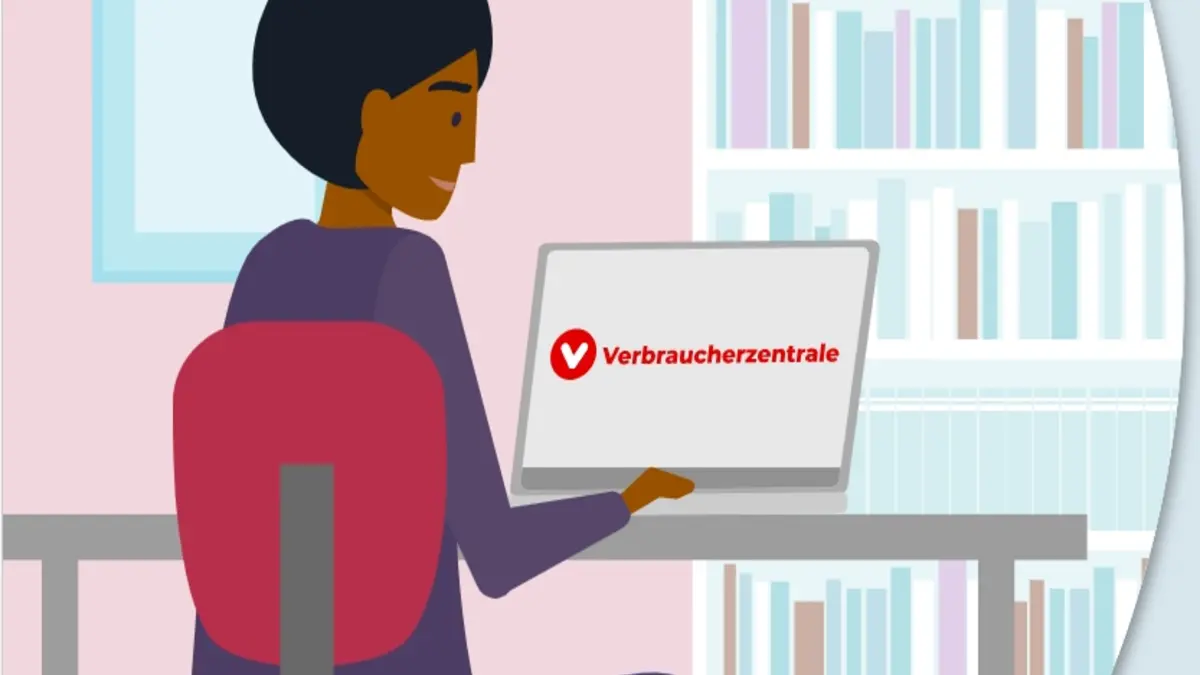 Person vor Laptop lernt