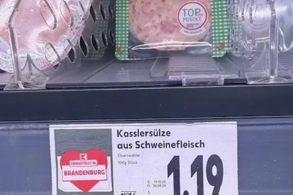 Eberswalder Wurst im Kaufland-Regal