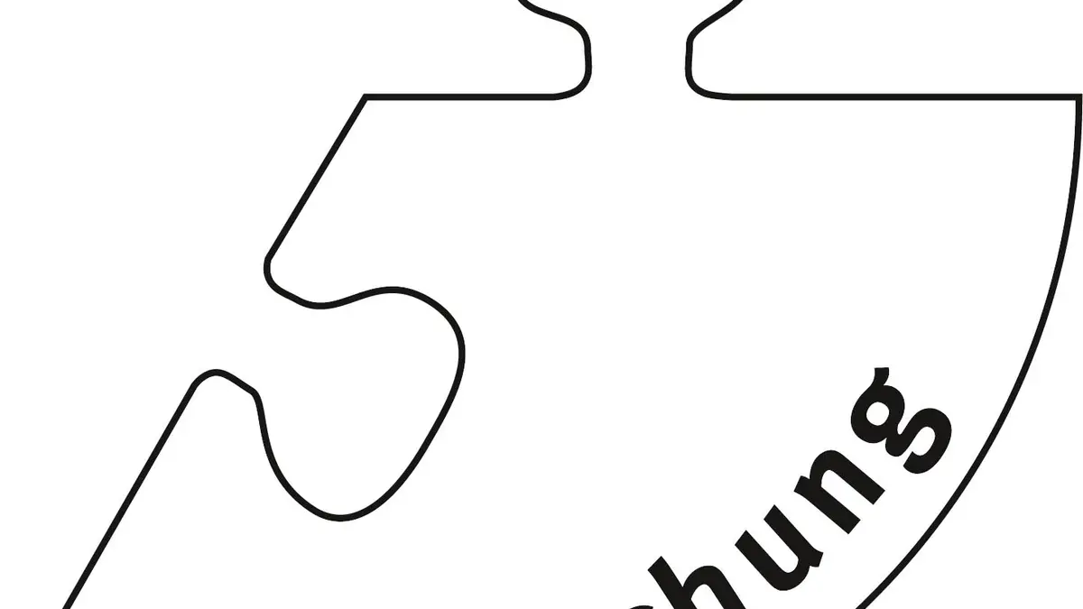 Das Puzzlestück trägt die Aufschrift Forschung.