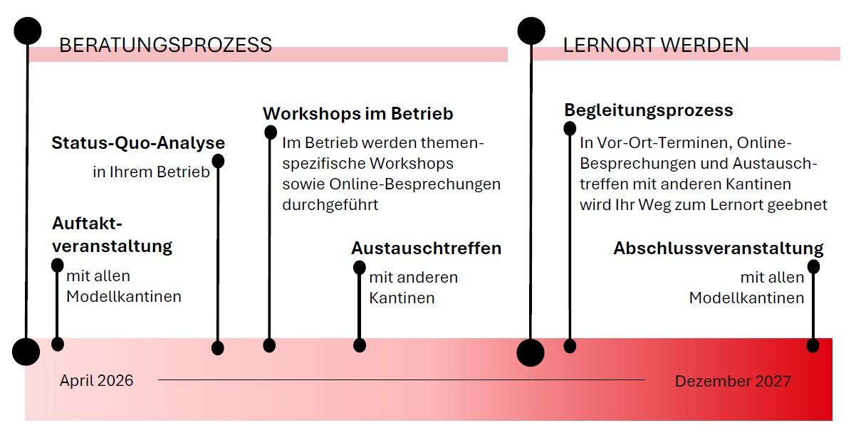 Prozess zur Modellkantine als grafische Darstellung