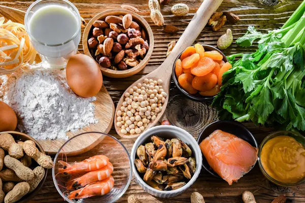 Gängige Lebensmittel, die Allergien hervorrufen