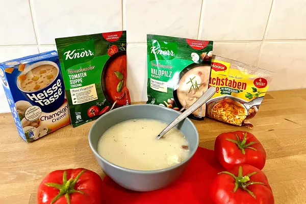 Kommt nicht in die Tüte: kaum echte Tomaten und Pilze in Tütensuppen 