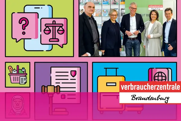 Titelbild Jahresbericht  der Verbraucherzentrale Brandenburg 2022/23