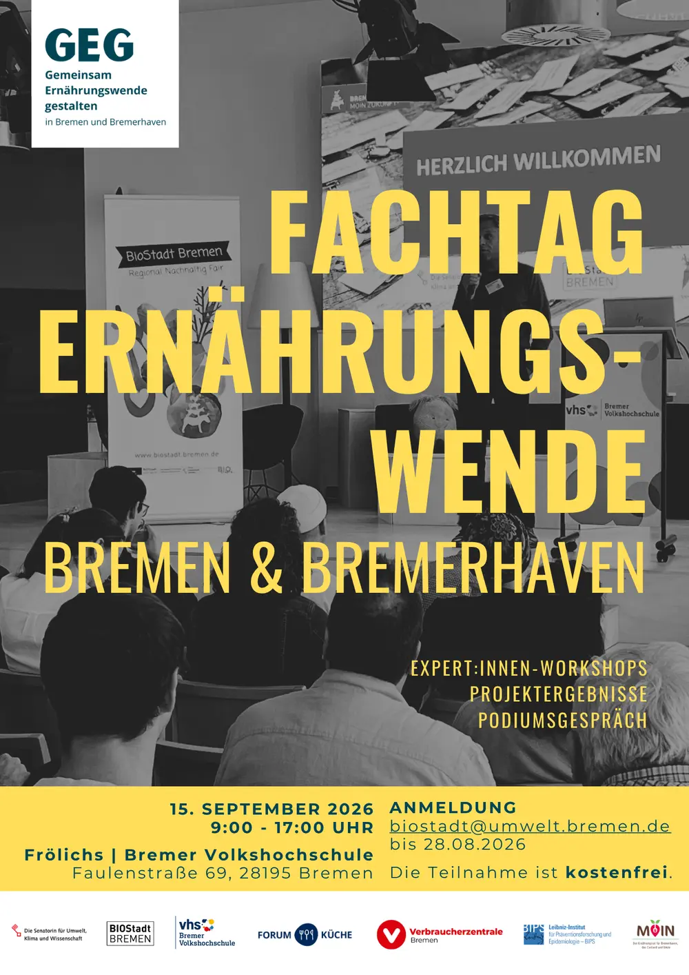 Programm des Fachtags Ernährungswende am 15.9.26, Seite 1.