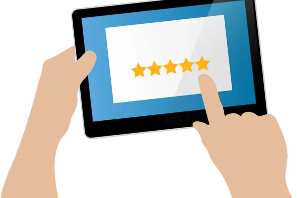 Tablet fünf Sterne Bewertung