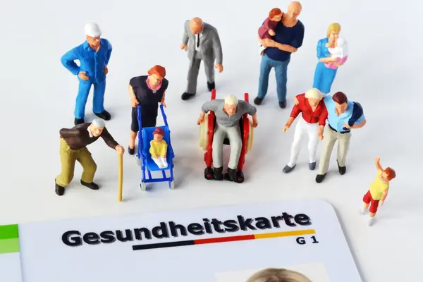 Verschiedene Generationen und eine Gesundheitskarte