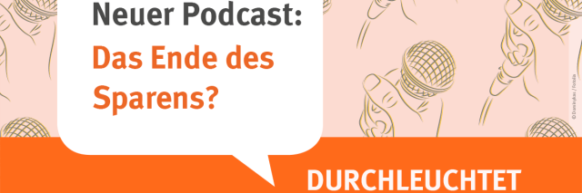 Sprachblase Das Ende des Sparens?