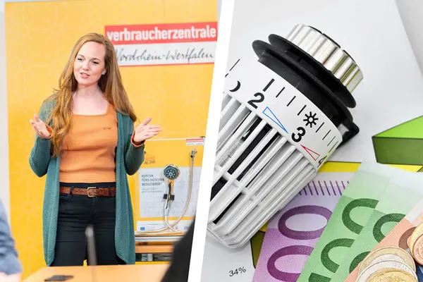 Vortragssituation & Thermostat, Geldscheine, Lichtschalter