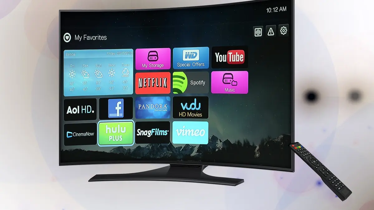 smart tv mit gebogenem Bildschirm