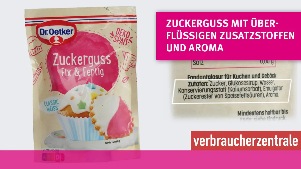 Zuckerguss "Fix und fertig" mit Störer