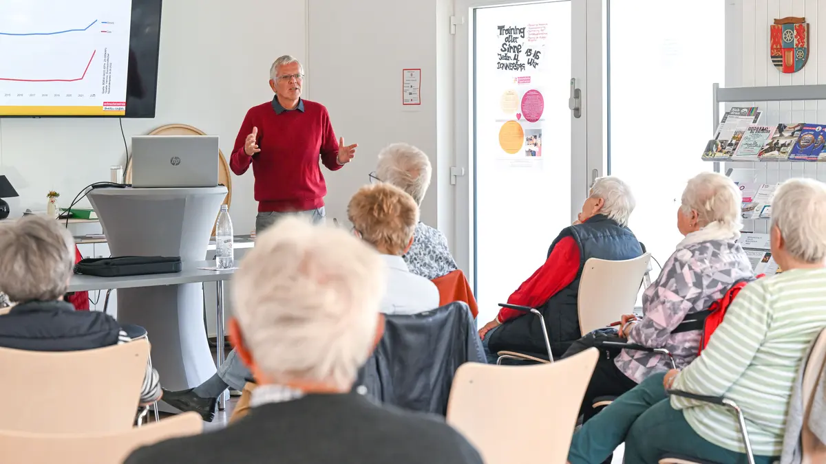 Verbraucherscout während eines Vortrags