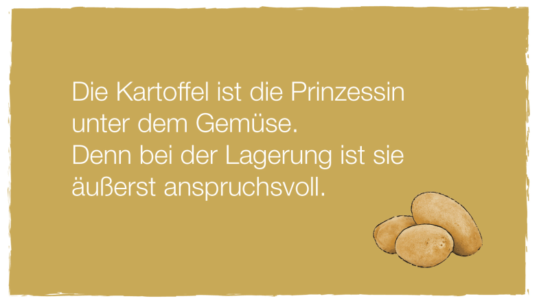 Lagerungsinformation Kartoffel