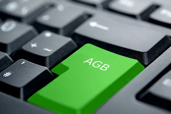 AGB-Aufdruck auf der Tastatur