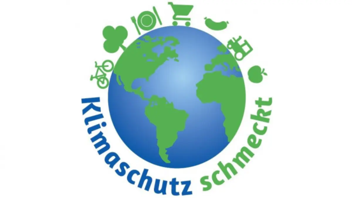 Grafik Weltkugel mit verschiedenen Symbolen
