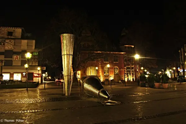 Schwerte: Postplatz bei Nacht
