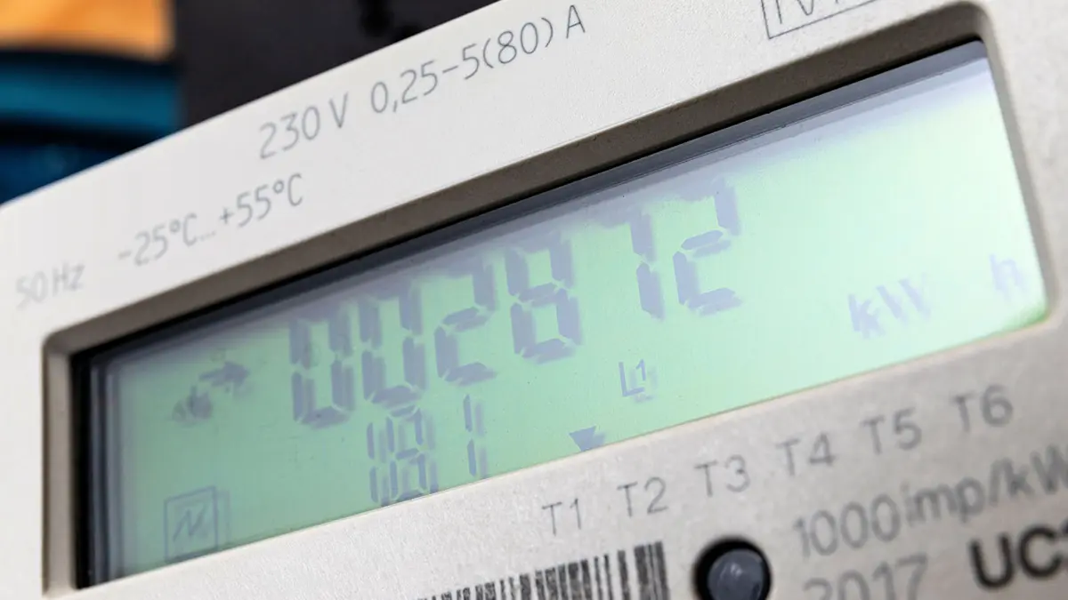 Ein Smart Meter in Nahaufnahme