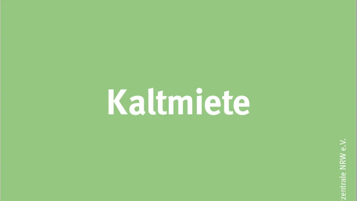 Schriftzug Kaltmiete