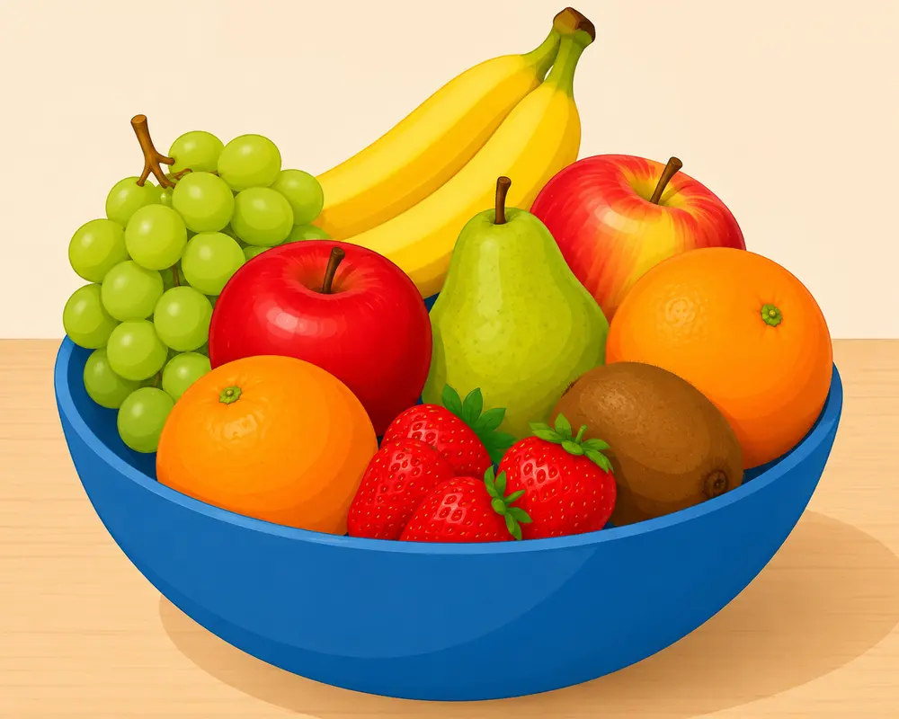 für leichte Sprache: Schale mit Obst
