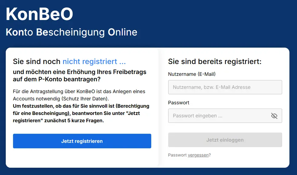 Screenshot der Konbeo-Anwendung