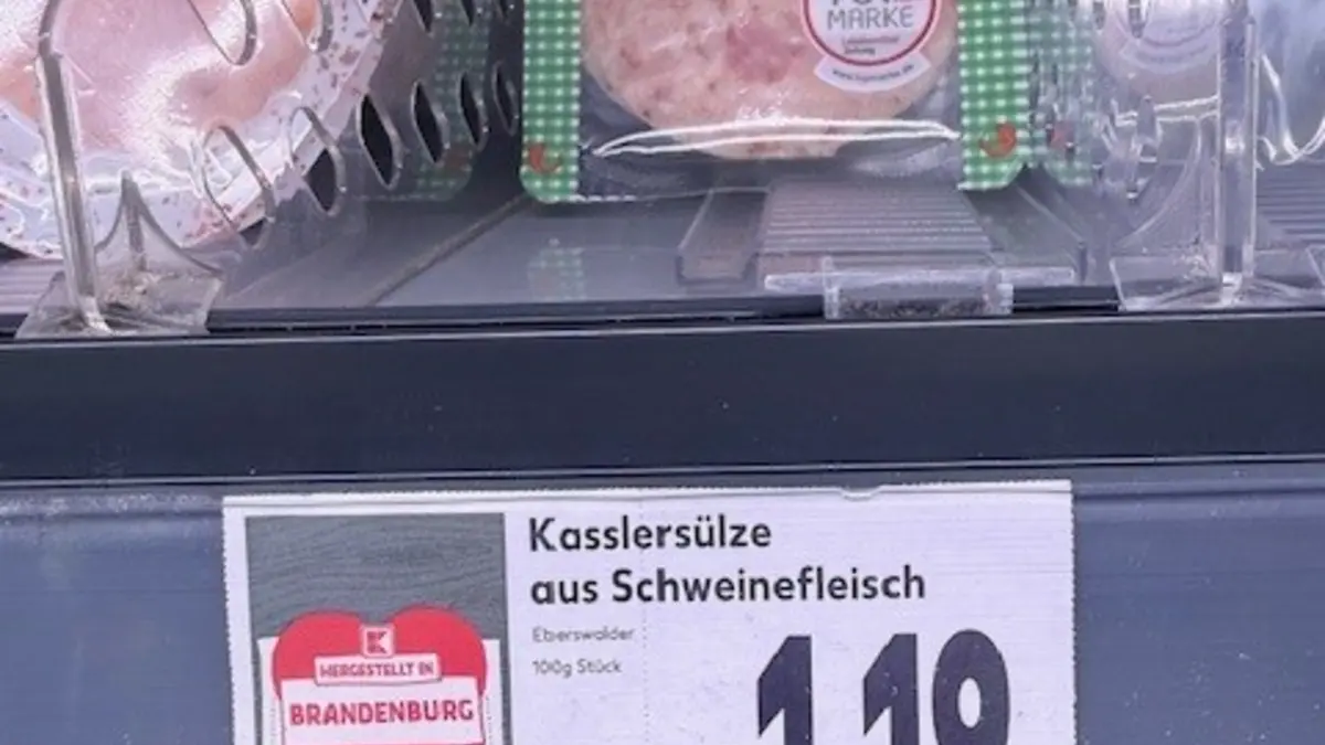 Eberswalder Wurst im Kaufland-Regal