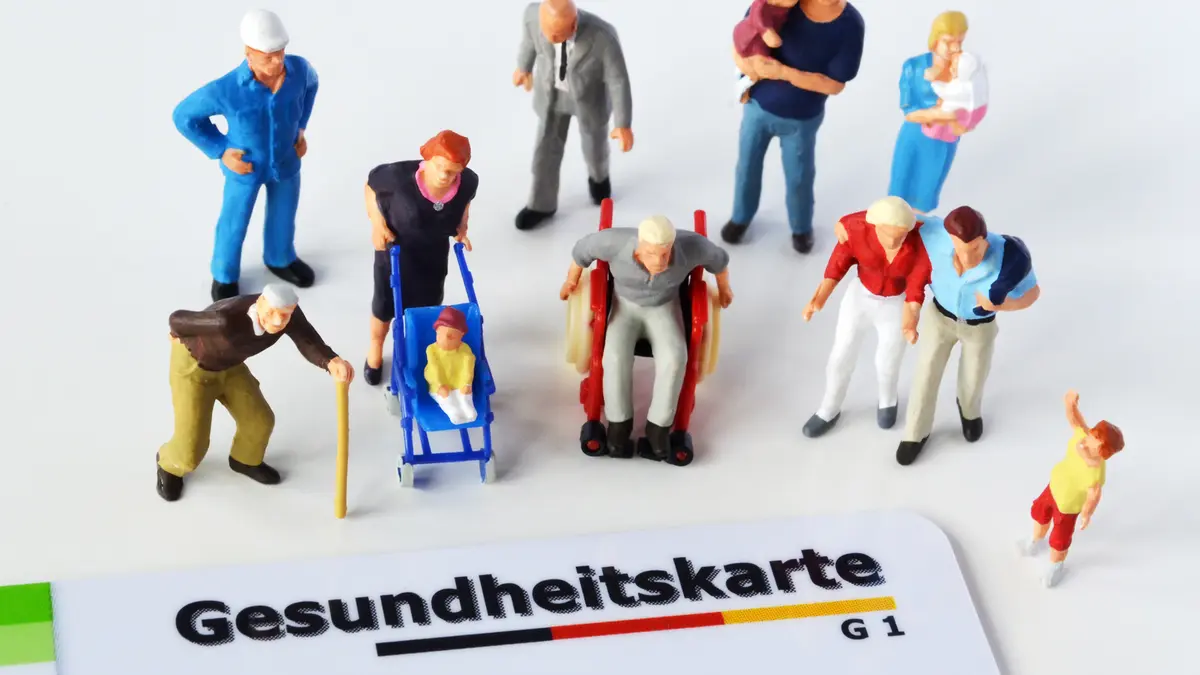 Verschiedene Generationen und eine Gesundheitskarte