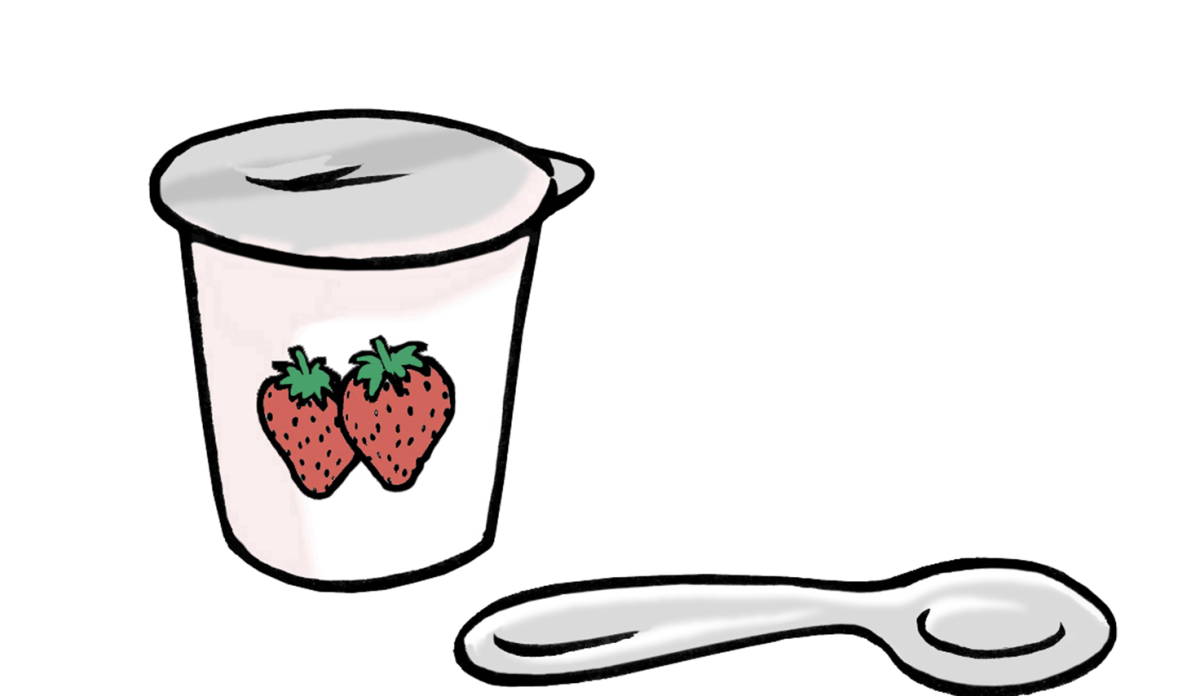 Erdbeer-Joghurt mit Löffel