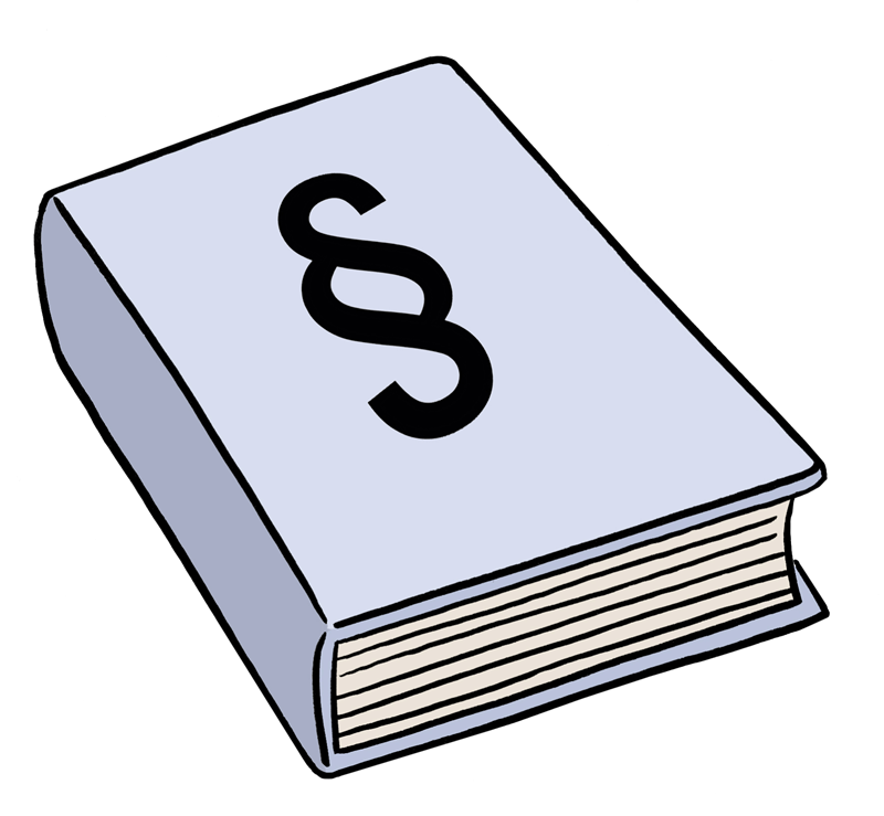 Buch mit Gesetzes-Paragraph