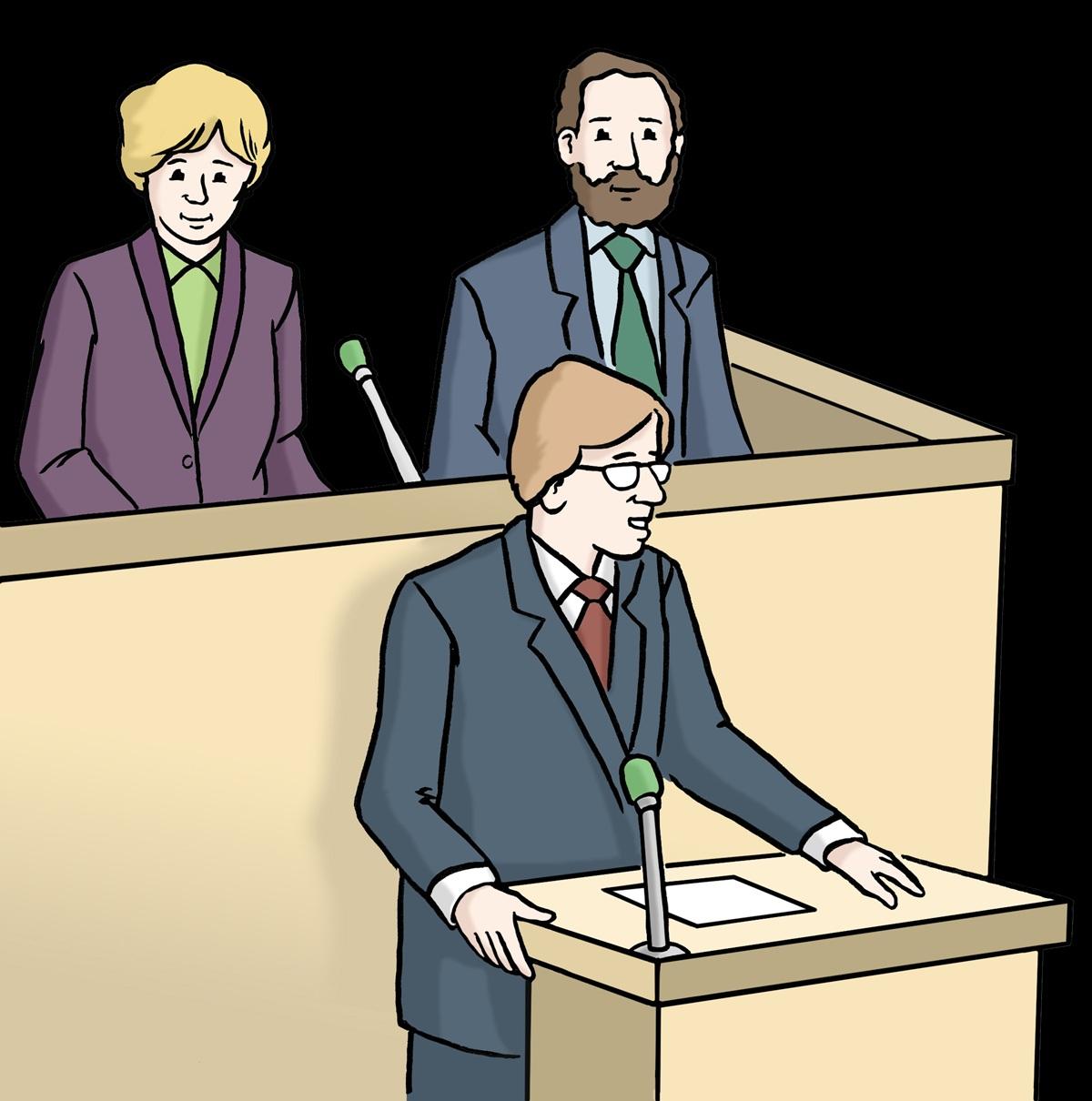 Politiker am Redepult