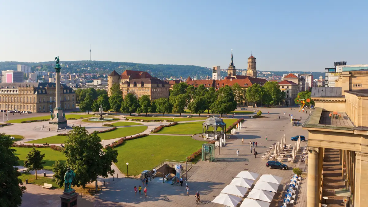 Stuttgart Blick auf den Schlossplatz