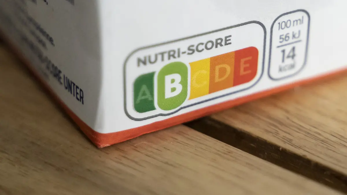 Nutri-Score auf einer Getränkepackung